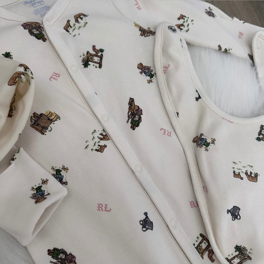 Ralph Lauren Girls Babygrow Gift Set - 6M