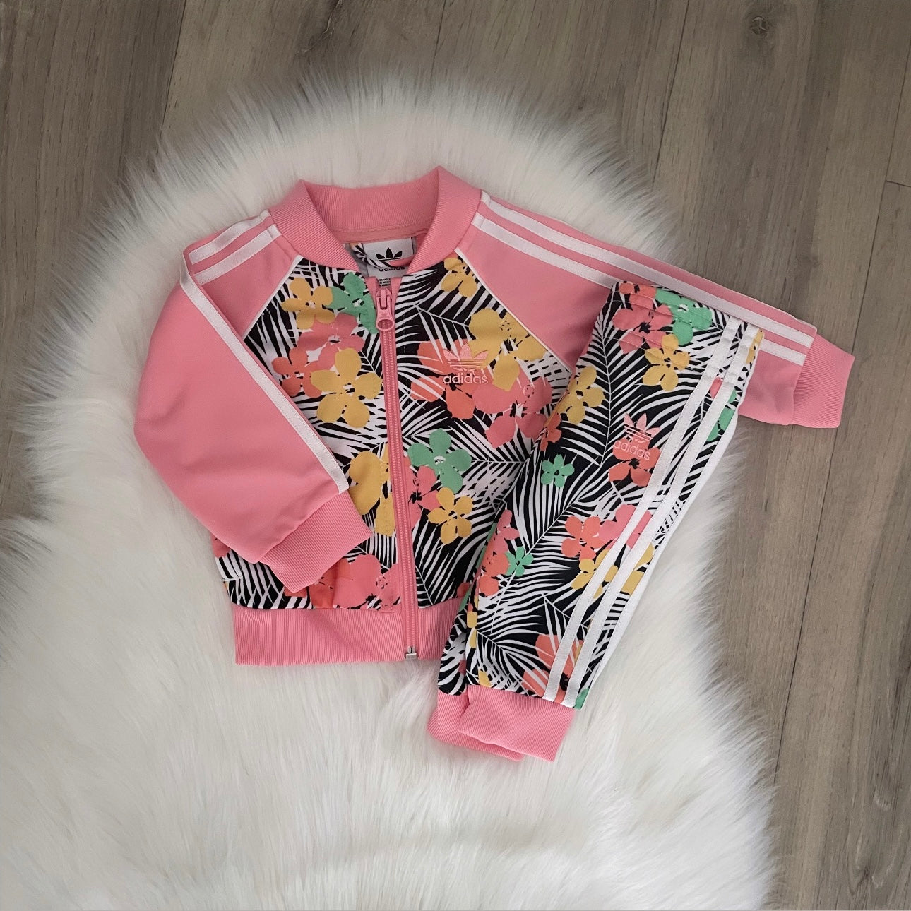 Adidas Girls Tracksuit - 3/6 months