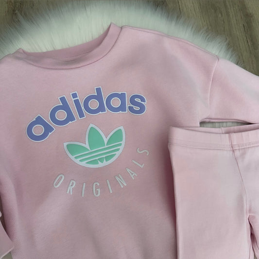 Adidas Girls Tracksuit - 0/3 months