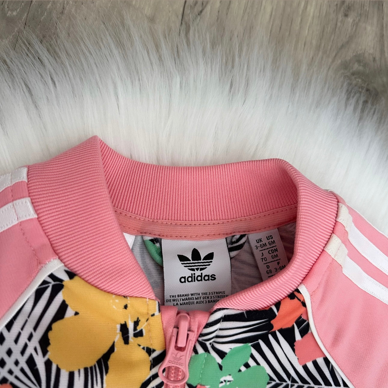 Adidas Girls Tracksuit Set - 3/6 months
