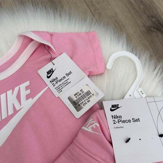 Nike Girls Romper Hat Set - 0/6 months