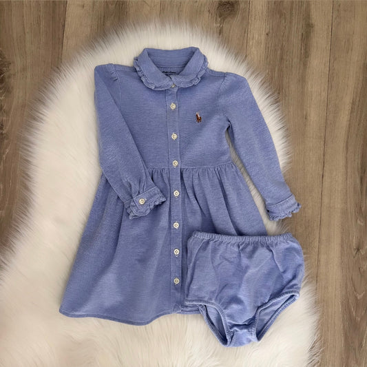 Ralph Lauren Girls Dress Set - 9M