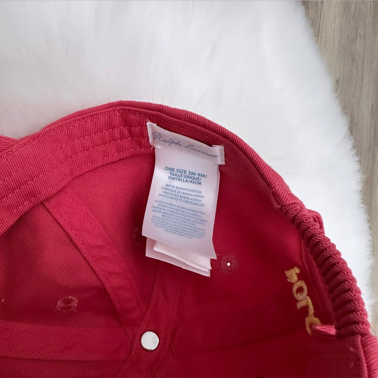 Ralph Lauren Boys Cap - 3/9 months