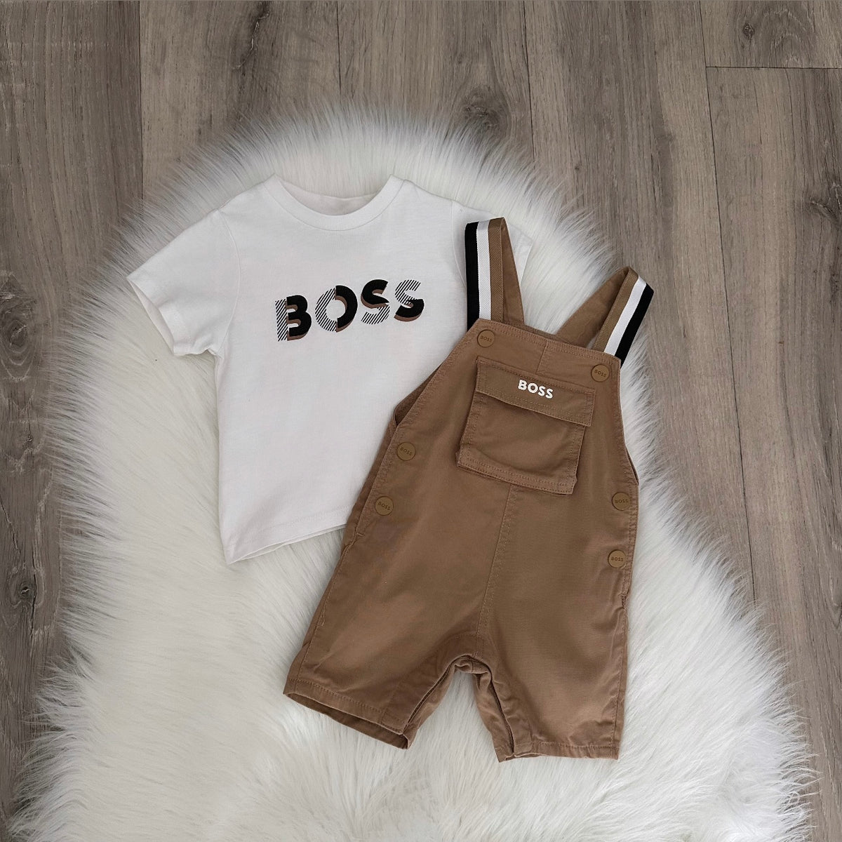 Hugo Boss Boys Dungaree Set - 3M