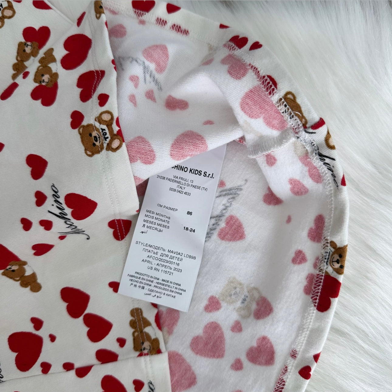 Moschino Girls Dress - 18/24 months