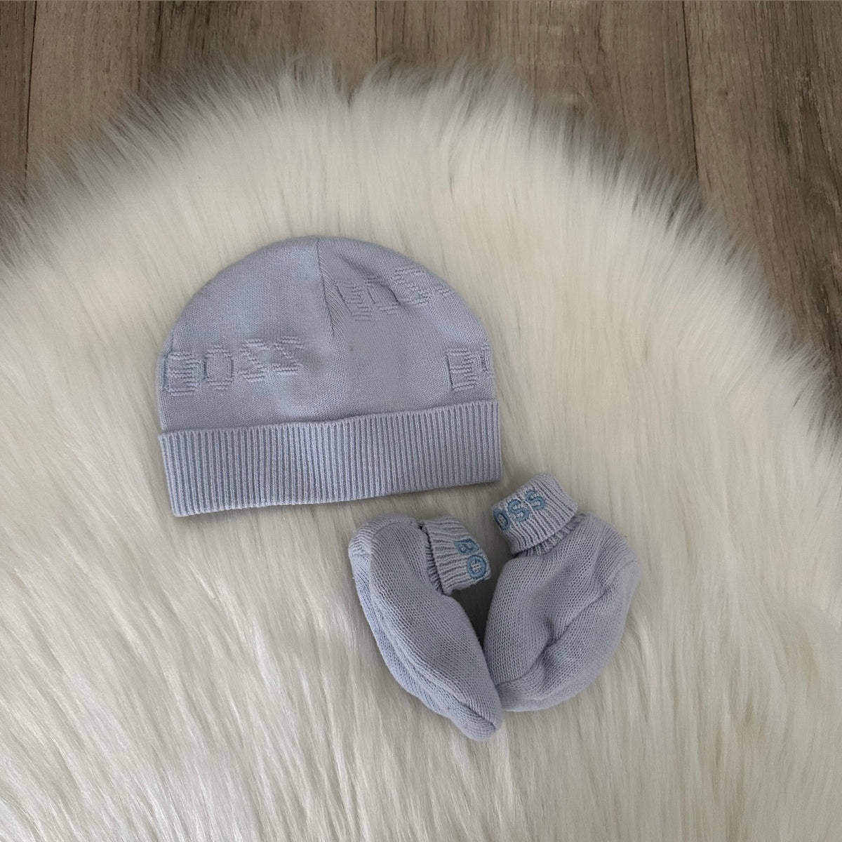 Hugo Boss Boys Hat Booties Set - 3M