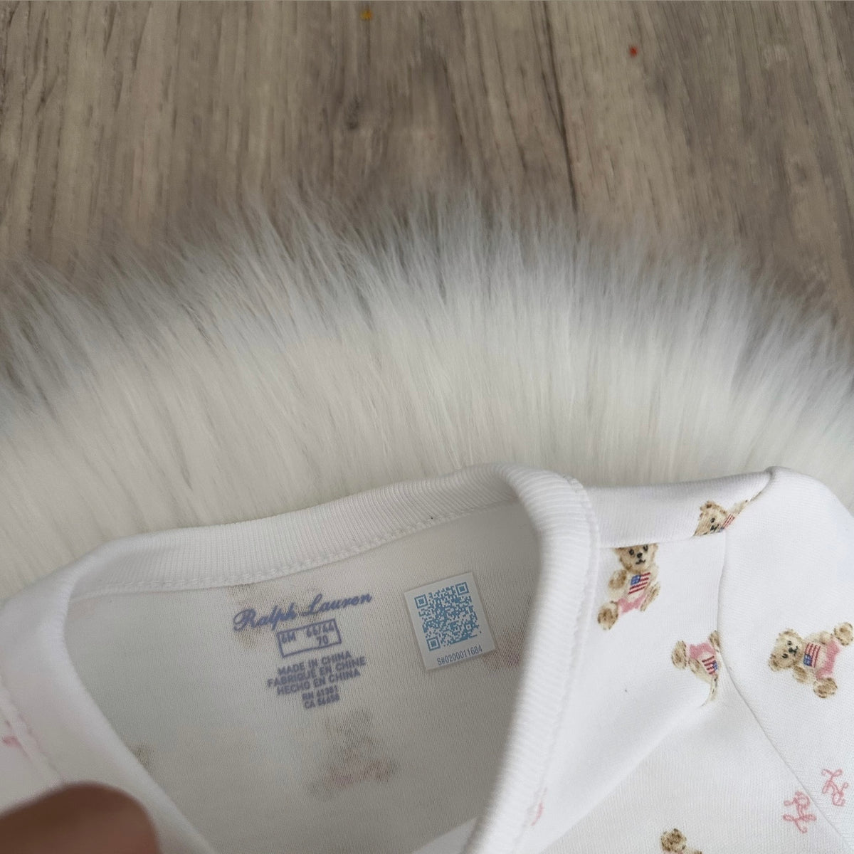 Ralph Lauren Girls Teddy Babygrow - 6M
