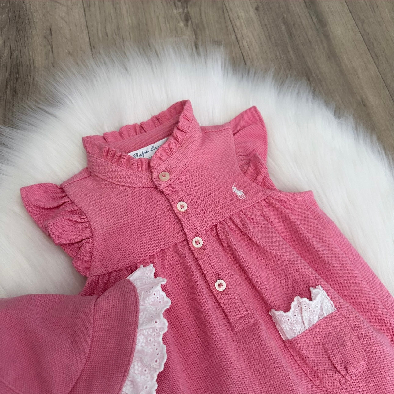 Ralph Lauren Girls Romper Set - 6M