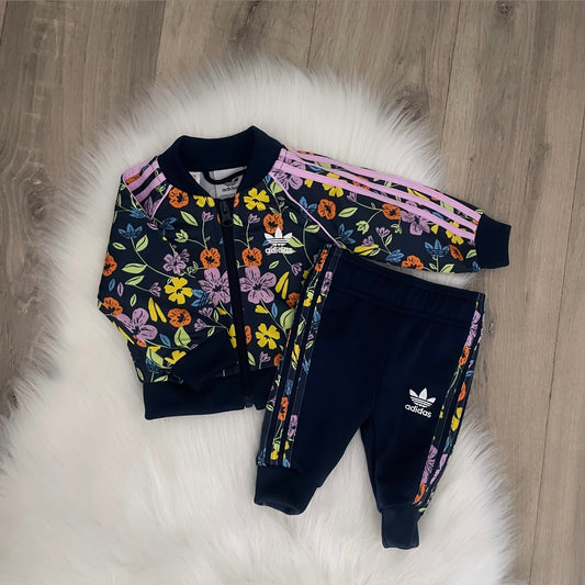 Adidas Girls Tracksuit - 0/3 months