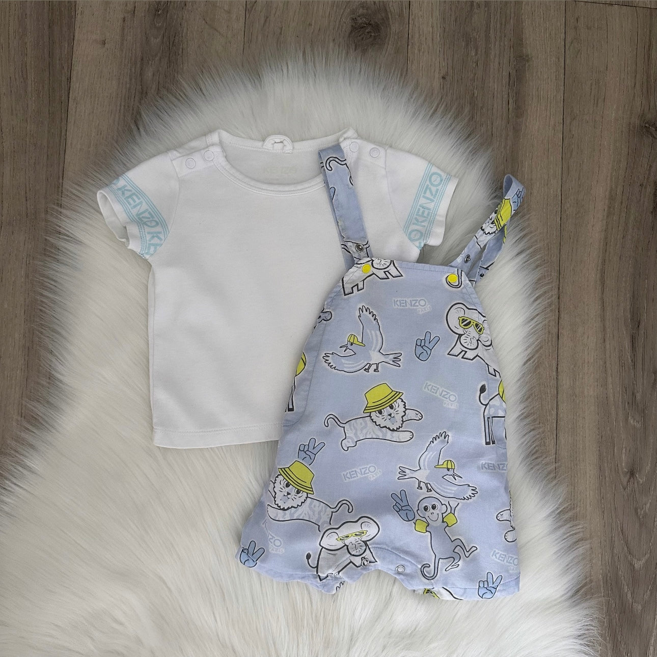 Kenzo Boys Dungaree Set - 6M