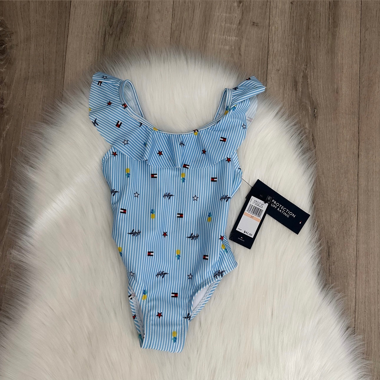 Tommy Hilfiger Girls Swimming Costume - Age 2