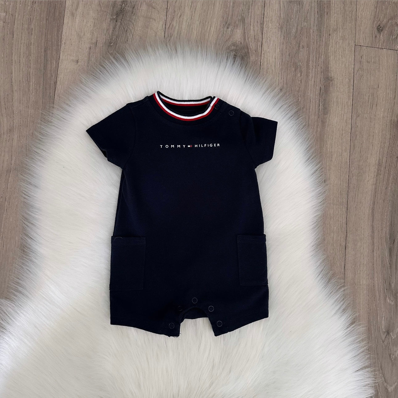 Tommy Hilfiger Boys Romper - 0/3 months