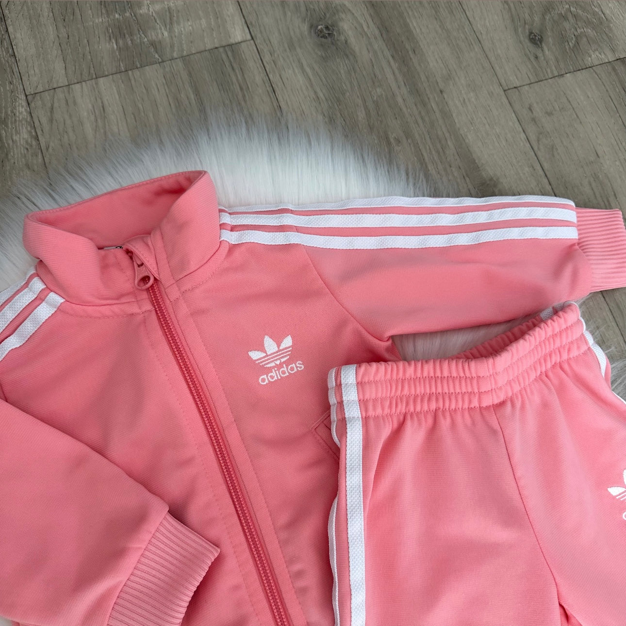 Adidas Girls Tracksuit - 0/3 months