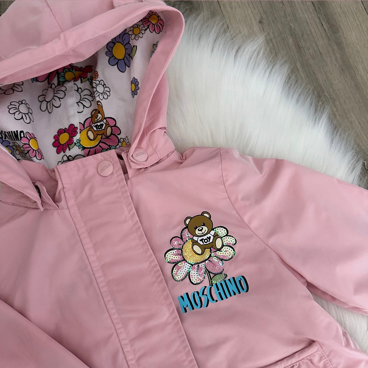 Moschino Girls Windbreaker Jacket - 12/18 months