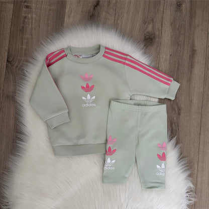 Adidas Girls Tracksuit - 0/3 months