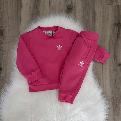 Adidas Girls Tracksuit Set - 9/12 months