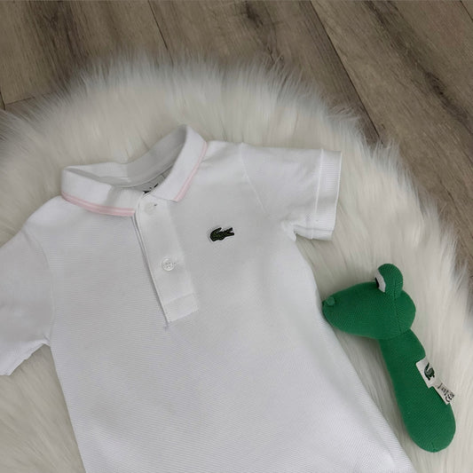 Lacoste Girls Shirt Rattle Set - 6M