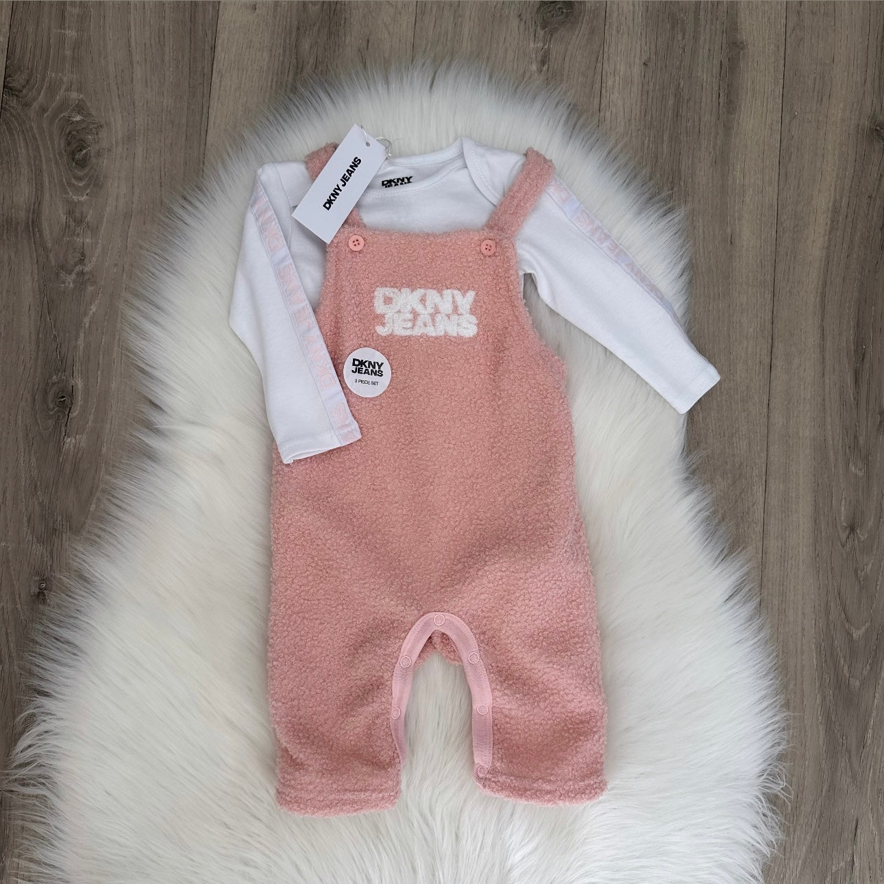 DKNY Girls Dungaree Set - 3/6 months