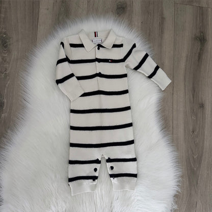 Tommy Hilfiger Boys Knitted Romper - 0/3 months