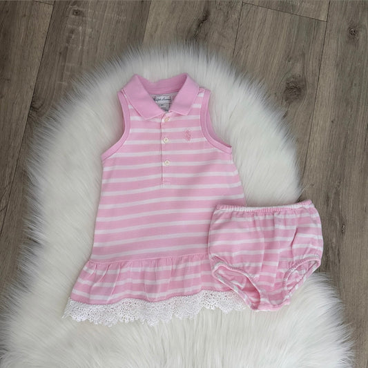 Ralph Lauren Girls Dress Set - 6M