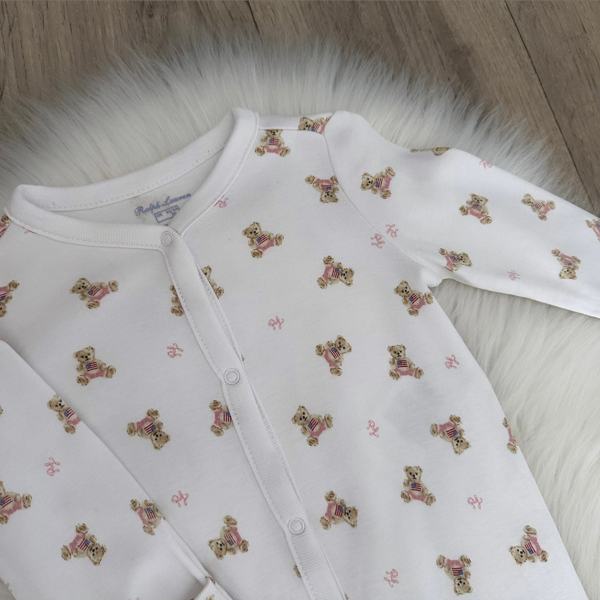 Ralph Lauren Girls Teddy Babygrow - 6M