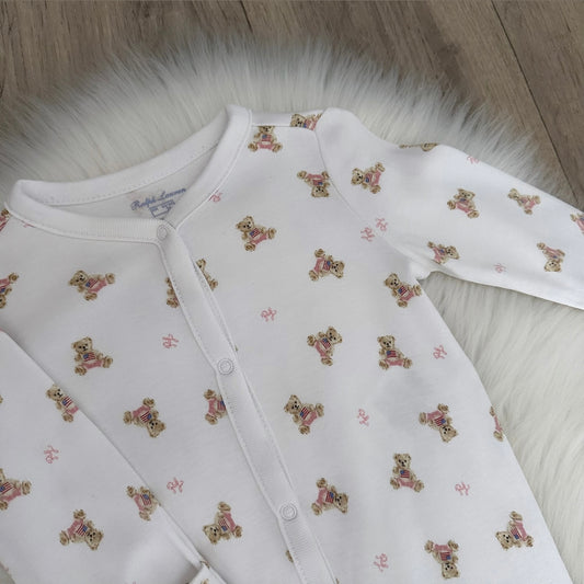 Ralph Lauren Girls Teddy Babygrow - 6M
