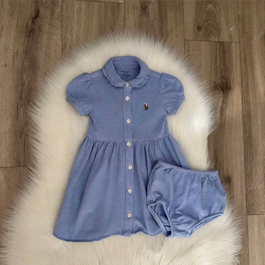 Ralph Lauren Girls Dress Set - 6M