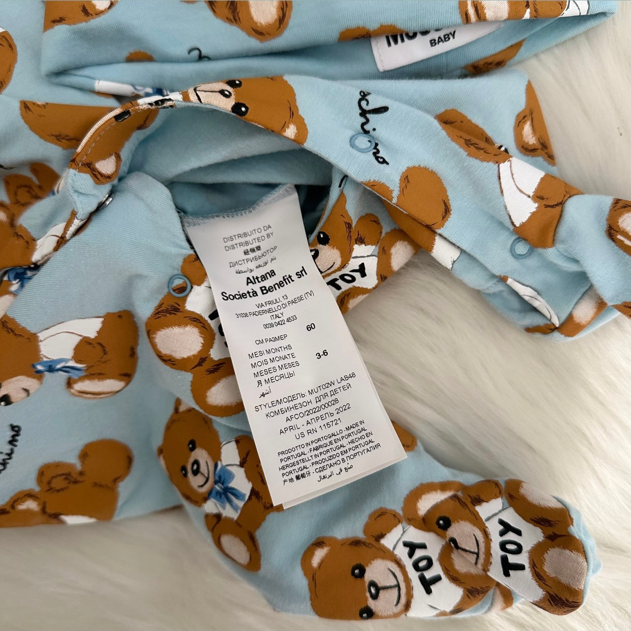 Moschino Boys Babygrow Set - 3/6 months