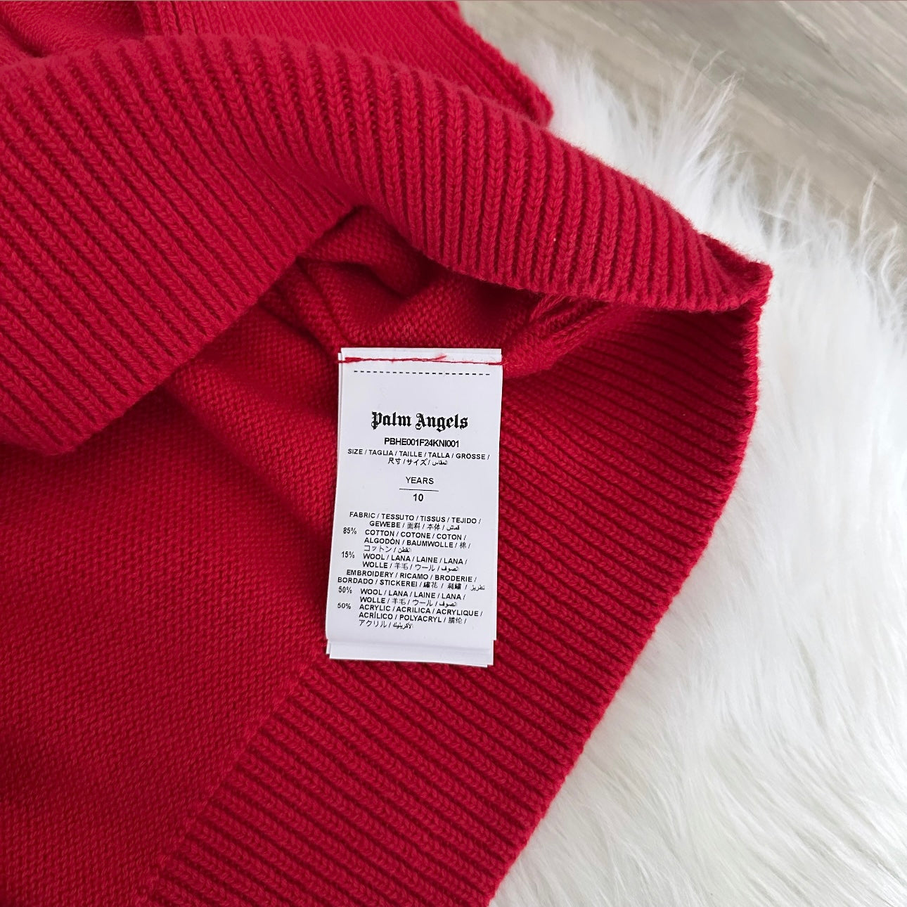 Palm Angels Unisex Knitted Jumper - Age 10