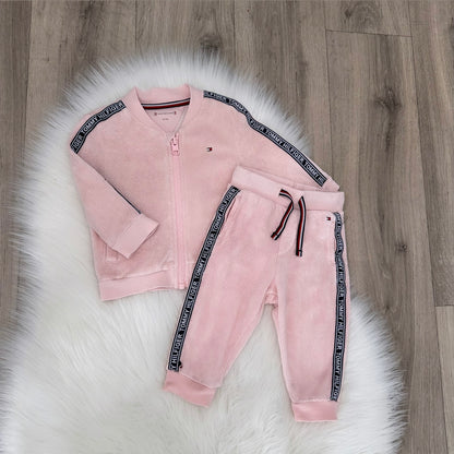 Tommy Hilfiger Girls Towelling Tracksuit - 3/6 months