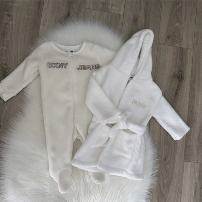 DKNY Unisex Babygrow Robe Set - 3/6 months