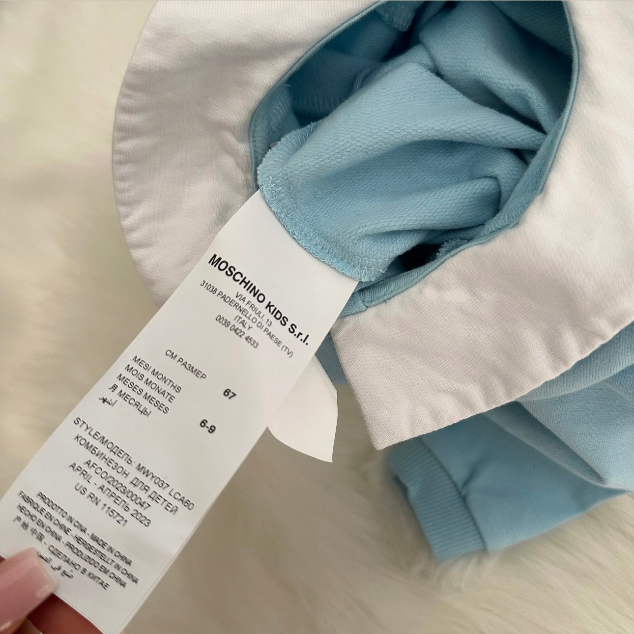 Moschino Boys Babygrow - 6/9 months