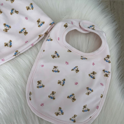 Ralph Lauren Girls Hat & Bib Set - One Size