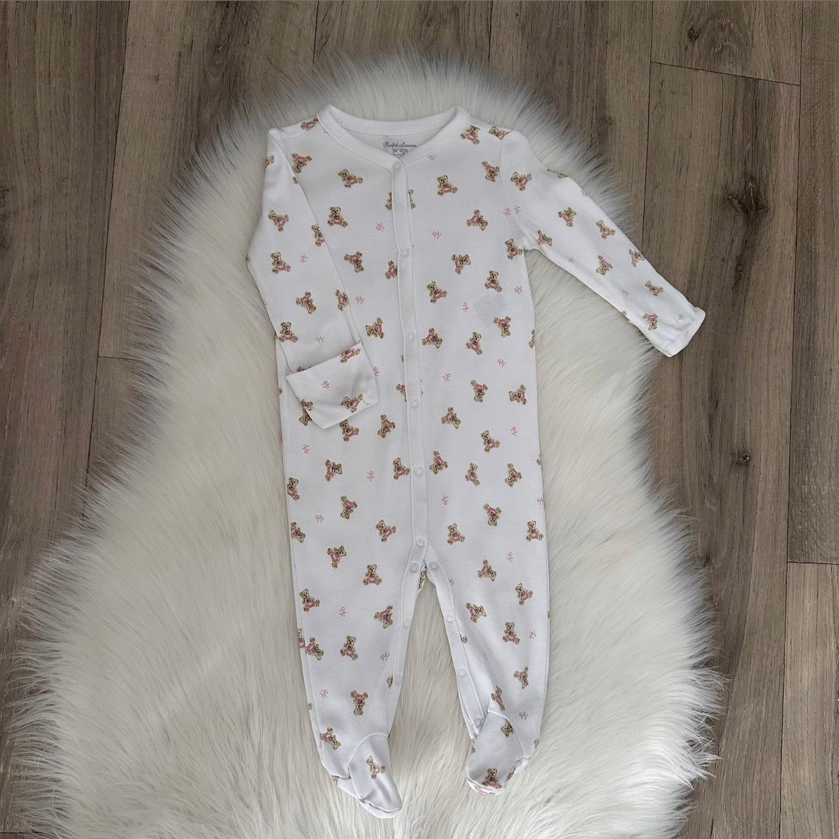 Ralph Lauren Girls Teddy Babygrow - 6M