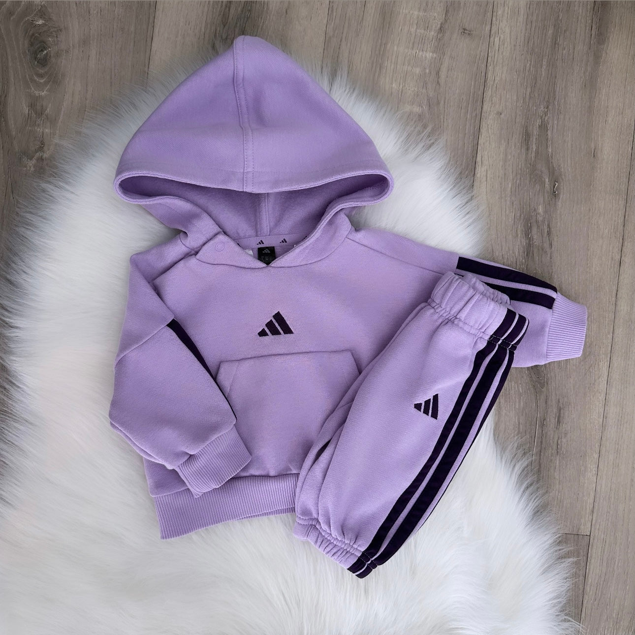 Adidas Girls Tracksuit - 0/3 months