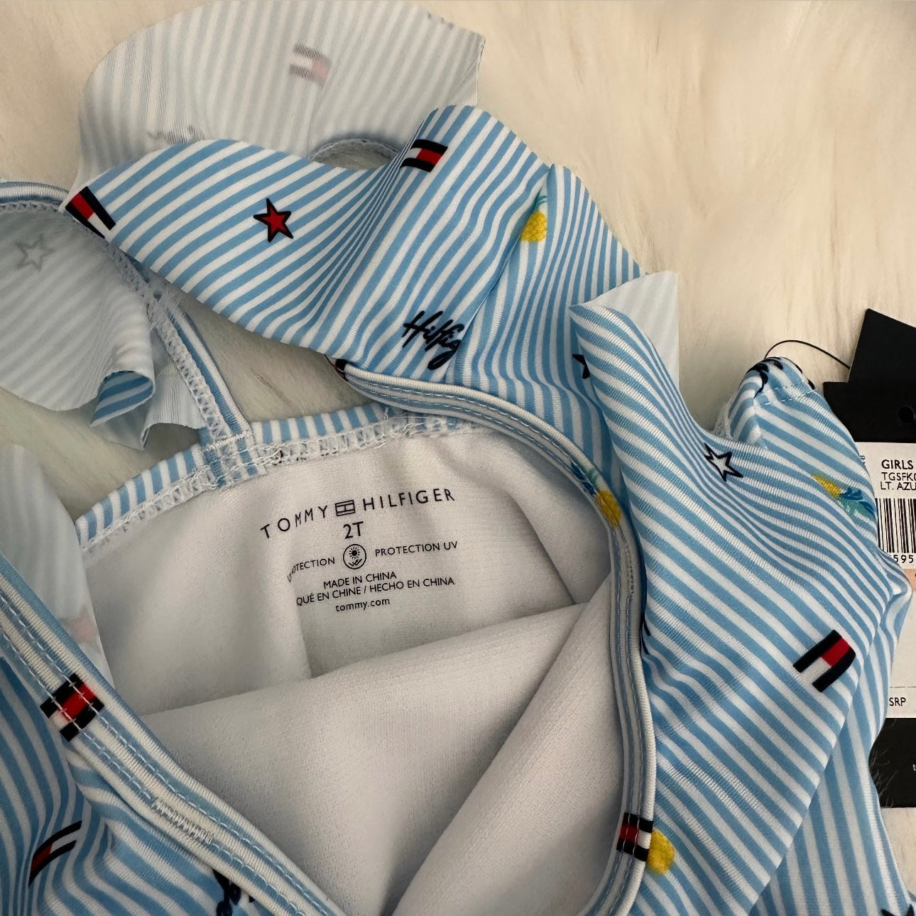 Tommy Hilfiger Girls Swimming Costume - Age 2
