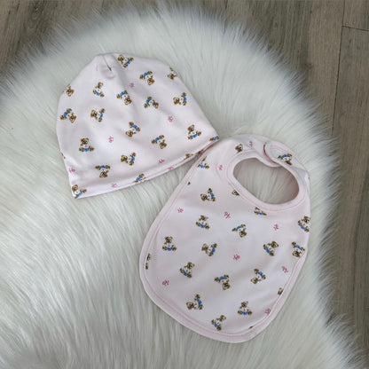 Ralph Lauren Girls Hat & Bib Set - One Size