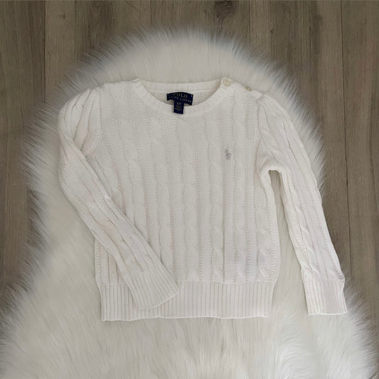 Ralph Lauren Classic Cable Knit Girls Jumper - Age 3