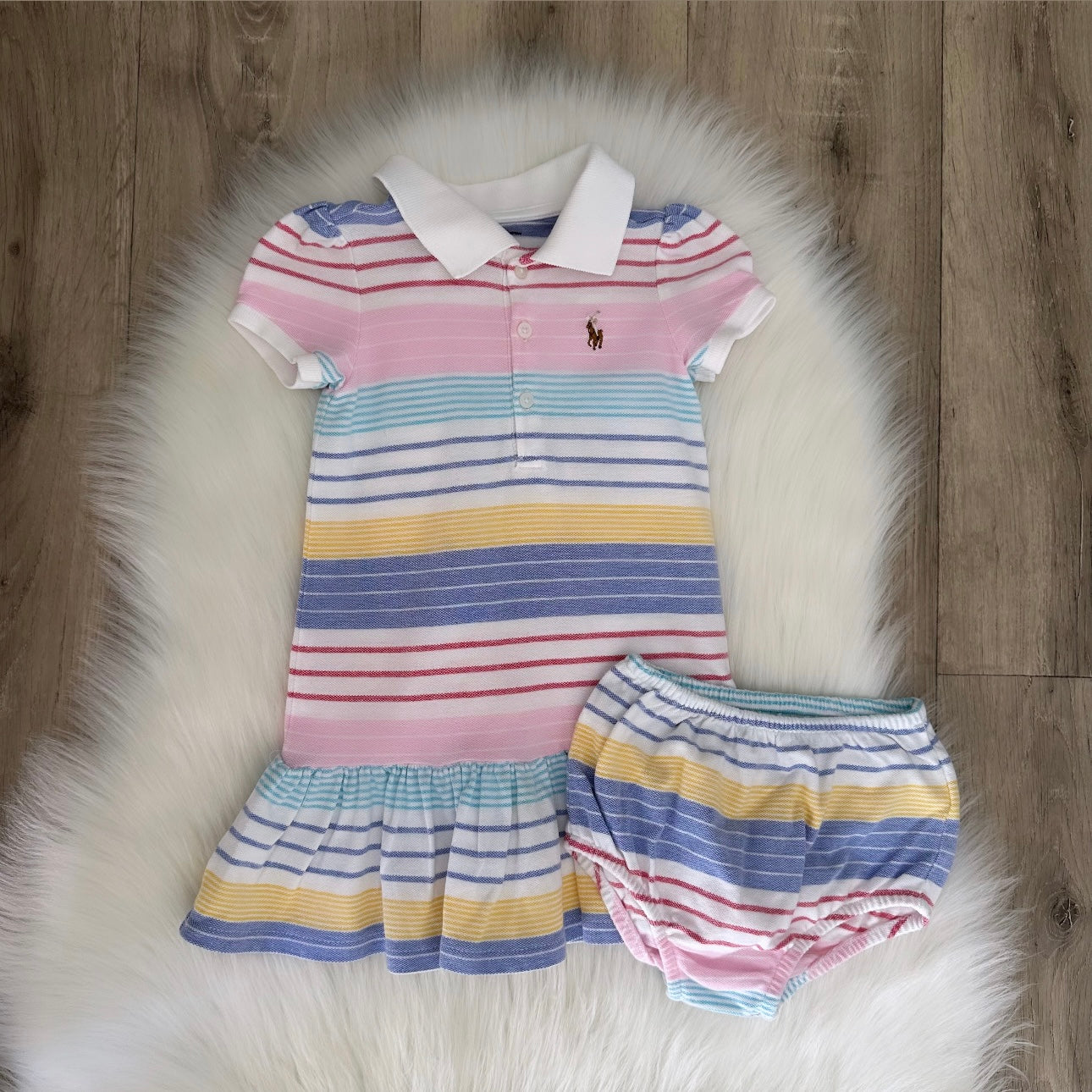 Ralph Lauren Girls Dress Set - 12M
