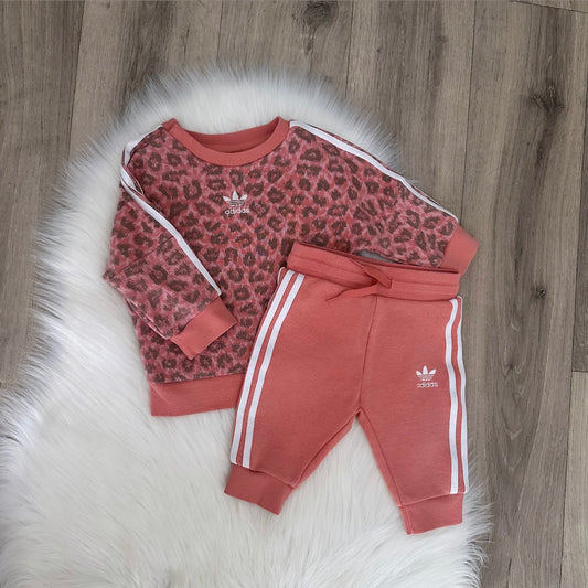 Adidas Girls Tracksuit Set - 3/6 months