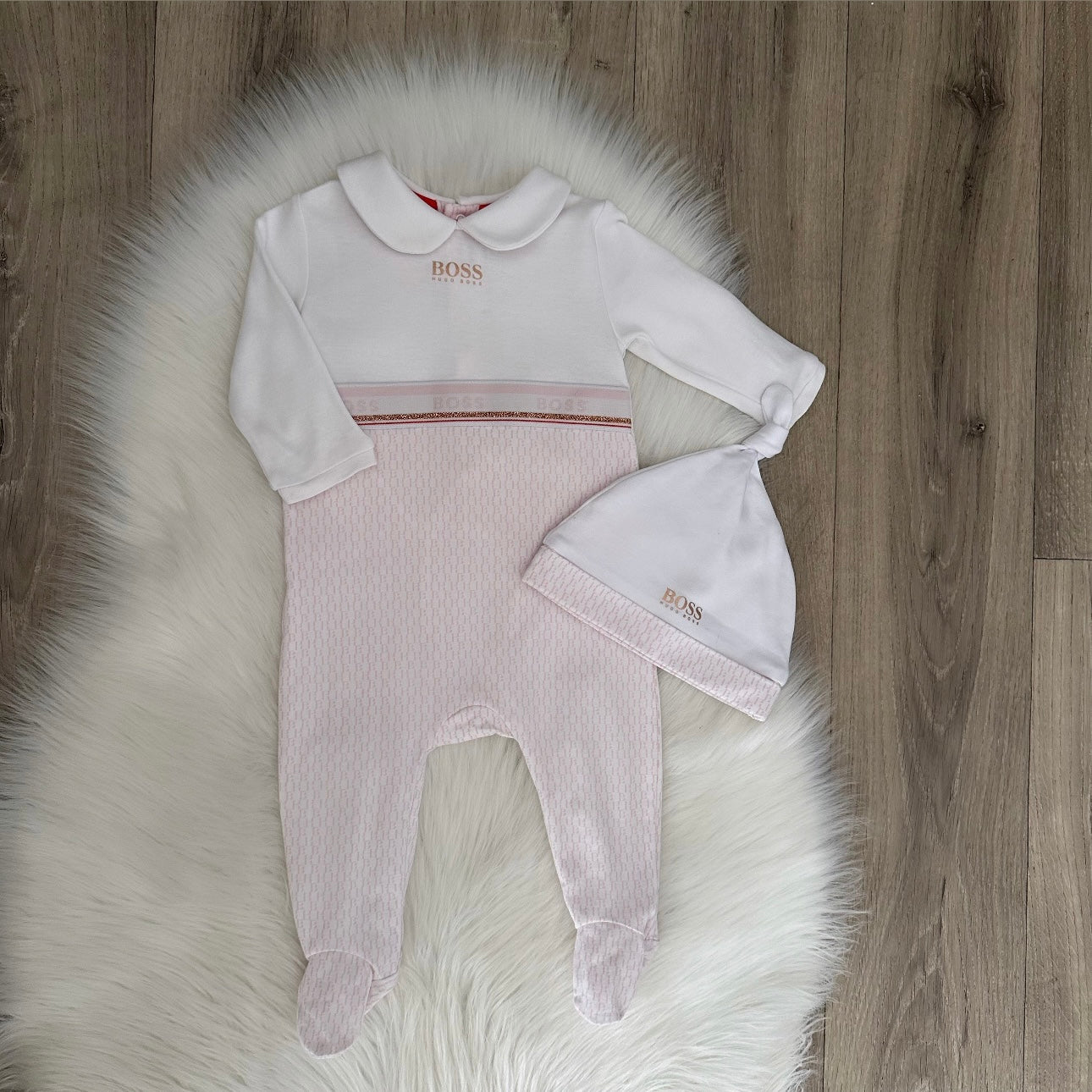 Hugo Boss Girls Sleepsuit Set - 6M