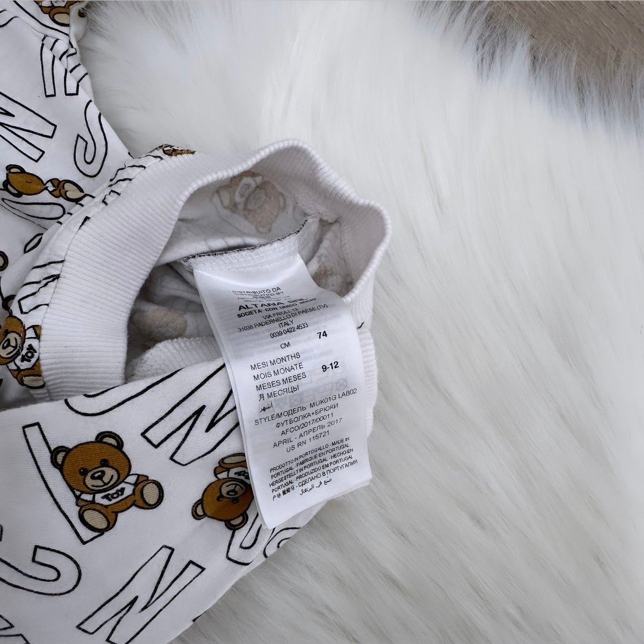 Moschino Unisex Tracksuit - 9/12 months