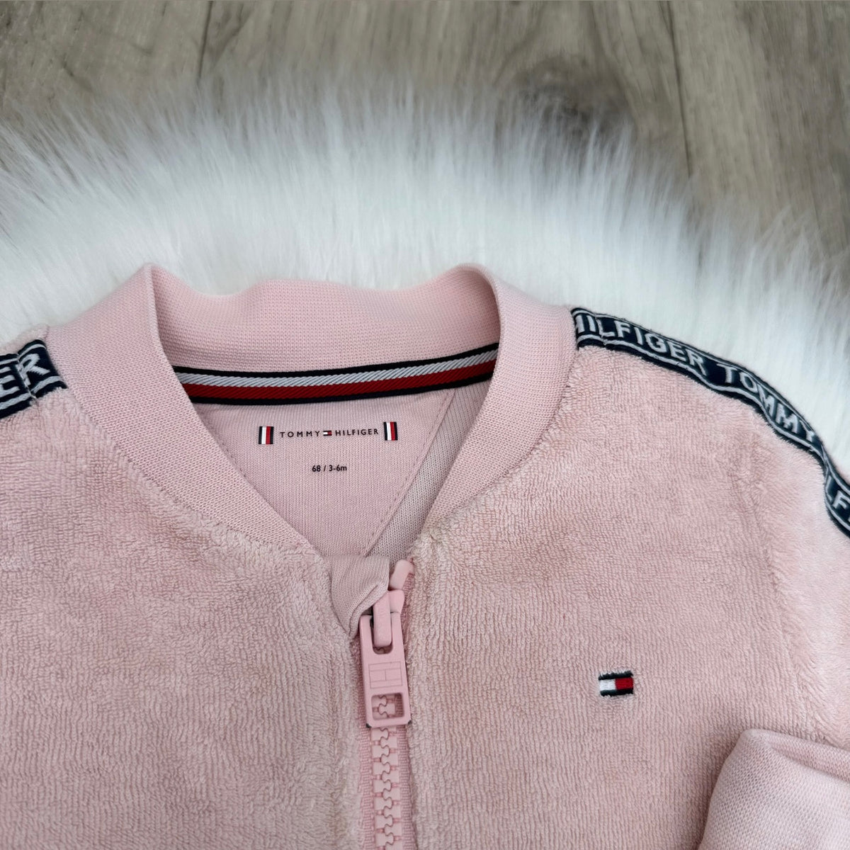 Tommy Hilfiger Girls Towelling Tracksuit - 3/6 months