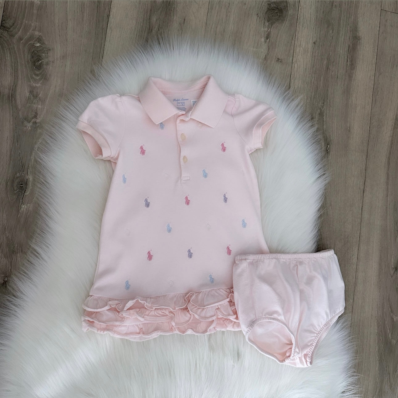 Ralph Lauren Girls Dress Set - 12M