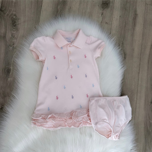 Ralph Lauren Girls Dress Set - 12M