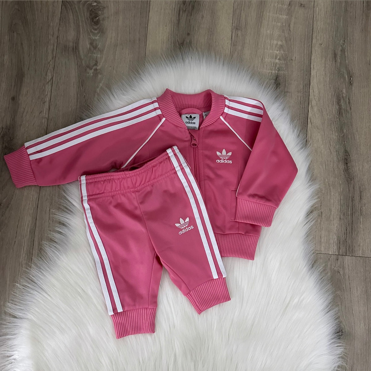Adidas Girls Tracksuit - 0/3 months