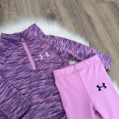 Under Armour Girls Tracksuit Set - 0/3 months