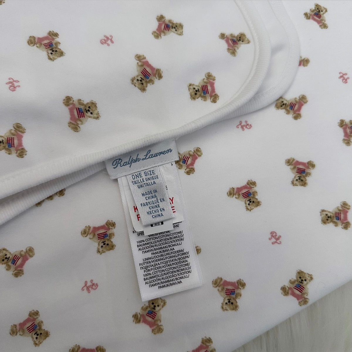 Ralph Lauren Girls Teddy Blanket - One Size