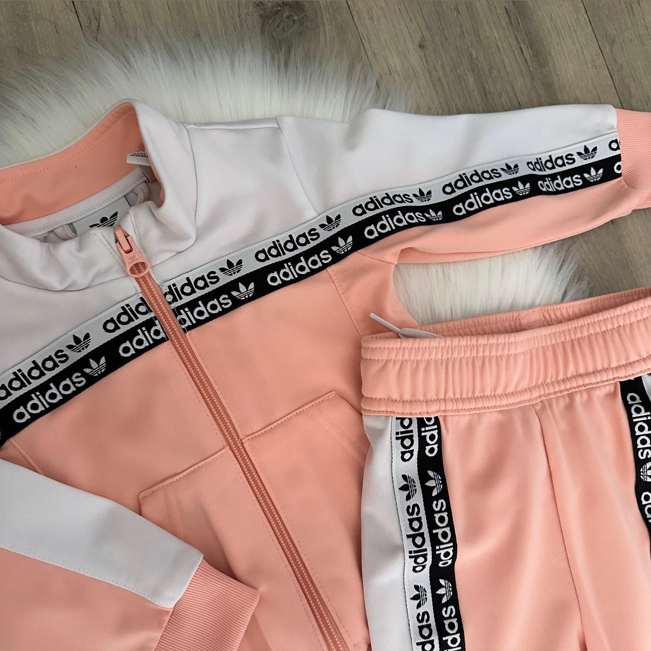Adidas Girls Tracksuit - 6/9 months