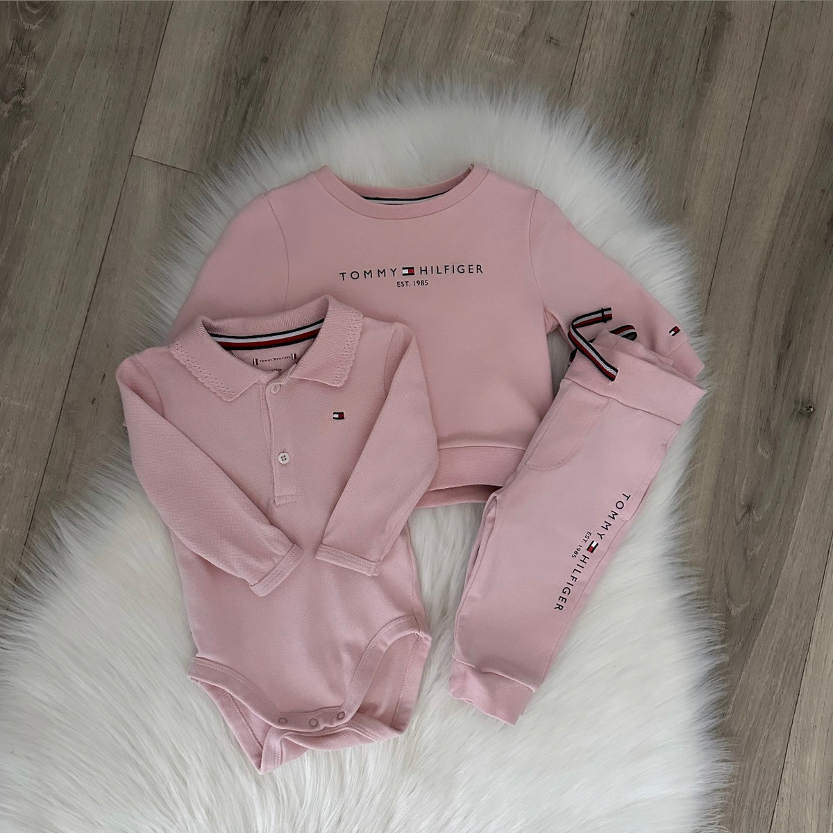 Tommy Hilfiger Girls Tracksuit Set - 0/3 months